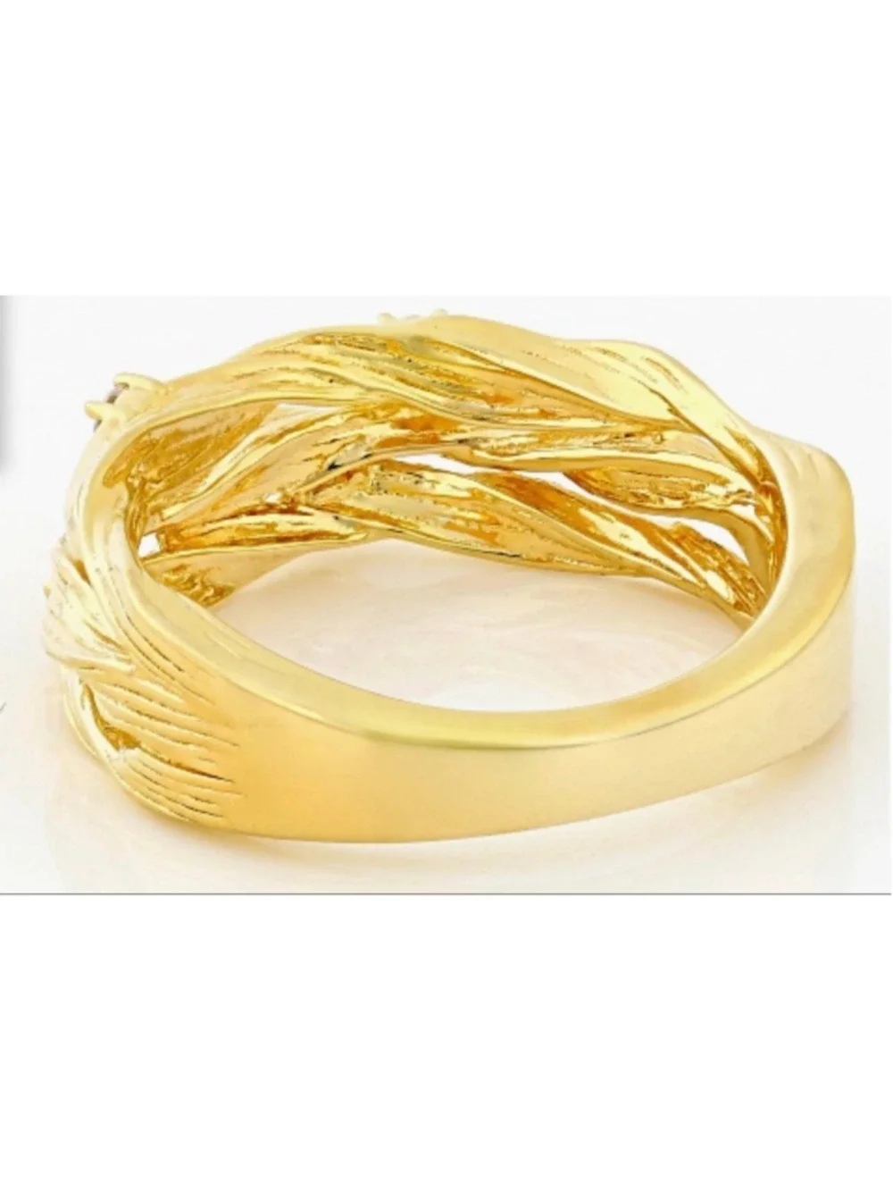Bella Luce Gold Plated Sterling Silver Ring with White Diamond Simulants 9